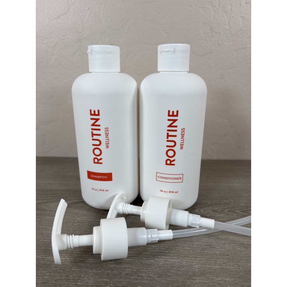 Routine Wellness Shampoo and Conditioner Set 14oz Bottles with Pumps New